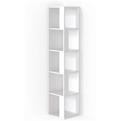 Vicco Lio hoekrek staande boekenkast wandrek ruimteverdeler 5 niveaus (wit) Vicco Lio hoekrek staande boekenkast wandrek ruimteverdeler 5 niveaus (wit)