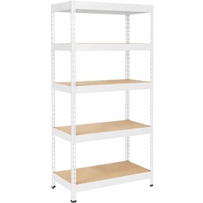 KARAT Rek voor zware lasten, steekrek, opbergrek, werkbank, belastbaar tot 1250 kg, snelle en stabiele montage (wit, 220 x 90 x 45 cm) KARAT Rek voor zware lasten, steekrek, opbergrek, werkbank, belastbaar tot 1250 kg, snelle en stabiele montage (wit, 220 x 90 x 45 cm)