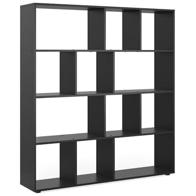 Vicco Ruimteverdeler Pilar 12 vakken ruimteverdeler boekenkast staand rek 131,6 x 143 x 29 cm (b x h x d), spaanplaat archiefrek (zwart) pour une répartition flexible de l’espace et le rangement des livres Vicco Ruimteverdeler Pilar 12 vakken ruimteverdeler boekenkast staand rek 131,6 x 143 x 29 cm (b x h x d), spaanplaat archiefrek (zwart) pour une répartition flexible de l’espace et le rangement des livres
