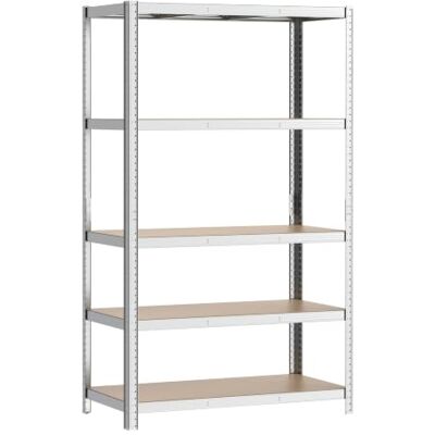 WilTec Verzinkt rek voor zware lasten, 120 x 50 x 204 cm, 5 niveaus, 200 kg/niveau werkplaats WilTec Verzinkt rek voor zware lasten, 120 x 50 x 204 cm, 5 niveaus, 200 kg/niveau werkplaats