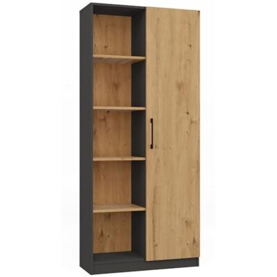 CDF Office Boekenkast RD-80 Kleur: antraciet Artisan eiken Voor woonkamer, kantoor, kantoor Modern Boekenrek en speelgoed Ideaal voor kinderkamer, jongeren, slaapkamer CDF Office Boekenkast RD-80 Kleur: antraciet Artisan eiken Voor woonkamer, kantoor, kantoor Modern Boekenrek en speelgoed Ideaal voor kinderkamer, jongeren, slaapkamer