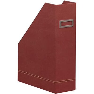 Rhodia 194543C tijdschriftenhouder Nacarat 10 x 25 x 31 cm Sellier Orange buitenkant van kunstleer collectie Home Office rama organisatie voor kantoor en opslag design Rhodia 194543C tijdschriftenhouder Nacarat 10 x 25 x 31 cm Sellier Orange buitenkant van kunstleer collectie Home Office rama organisatie voor kantoor en opslag design