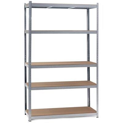 WilTec Verzinkt rek voor zware lasten, 100 x 50 x 204 cm, 5 niveaus, 200 kg/niveau werkplaats WilTec Verzinkt rek voor zware lasten, 100 x 50 x 204 cm, 5 niveaus, 200 kg/niveau werkplaats