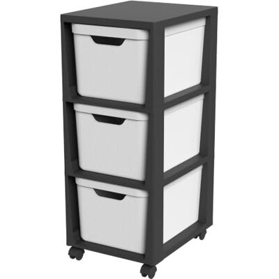 Rotho Jive Mobile sokkel met 3 laden, 3 x 16 liter (37,9 x 30,4 x 32,9 cm) Rotho Jive Mobile sokkel met 3 laden, 3 x 16 liter (37,9 x 30,4 x 32,9 cm)