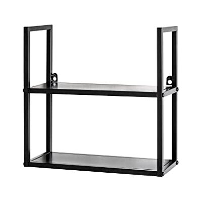 HAKU wandplank zwart, metaal Dim.: L 36 cm x H 36 cm x D 15 cm, Stijl: Modern HAKU wandplank zwart, metaal Dim.: L 36 cm x H 36 cm x D 15 cm, Stijl: Modern
