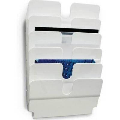 Durable 1700014 Flexiplus wandstandaard, bestaande uit 6 manden, A4, liggend formaat, wit Durable 1700014 Flexiplus wandstandaard, bestaande uit 6 manden, A4, liggend formaat, wit