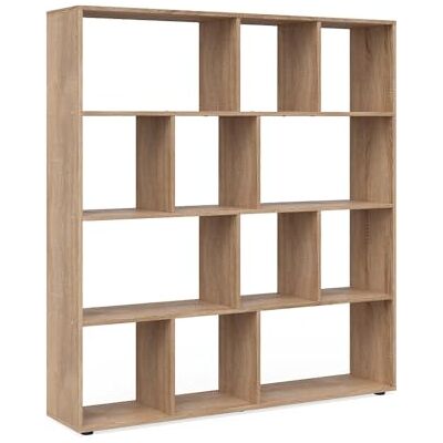 Vicco Ruimteverdeler Pilar 12 vakken ruimteverdeler boekenkast staand rek 131,6 x 143 x 29 cm (b x h x d), spaanplaat archiefrek (Sonoma) pour une répartition flexible de l’espace et le rangement des livres Vicco Ruimteverdeler Pilar 12 vakken ruimteverdeler boekenkast staand rek 131,6 x 143 x 29 cm (b x h x d), spaanplaat archiefrek (Sonoma) pour une répartition flexible de l’espace et le rangement des livres