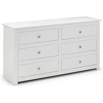 Julian Bowen Radley commode met 6 laden, wit Julian Bowen Radley commode met 6 laden, wit
