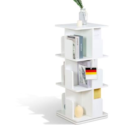KARAT Elegant opbergrek met meerdere vakken, slaapkamerboekenkast in kubusvorm met veiligheidsgordel, kantelbeveiliging (Indiana, 40 x 40 x 95 cm (3 niveaus)) KARAT Elegant opbergrek met meerdere vakken, slaapkamerboekenkast in kubusvorm met veiligheidsgordel, kantelbeveiliging (Indiana, 40 x 40 x 95 cm (3 niveaus))