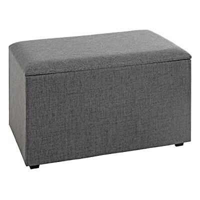 HAKU Möbel Opbergdoos, antraciet, MDF, stoffen bekleding, afmetingen: B 65 cm x H 42 cm x D 40 cm, stijl: Art Deco HAKU Möbel Opbergdoos, antraciet, MDF, stoffen bekleding, afmetingen: B 65 cm x H 42 cm x D 40 cm, stijl: Art Deco