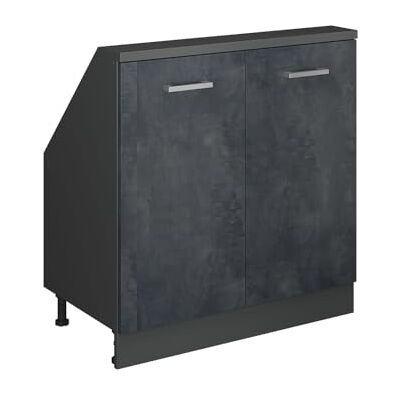 Vicco Rion opbergkast onder helling, beton zwart/antraciet Vicco Rion opbergkast onder helling, beton zwart/antraciet