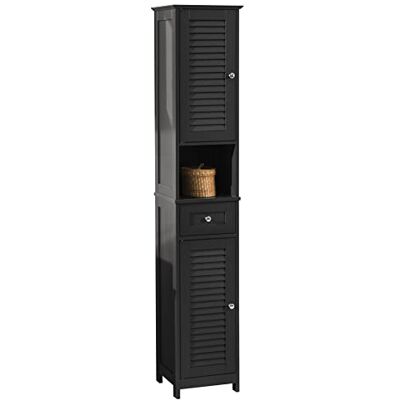 SoBuy Badkamermeubel, hoge kast, opbergkast, 32 x 30 x 170 cm (b x d x h), grijs FRG236-DG SoBuy Badkamermeubel, hoge kast, opbergkast, 32 x 30 x 170 cm (b x d x h), grijs FRG236-DG