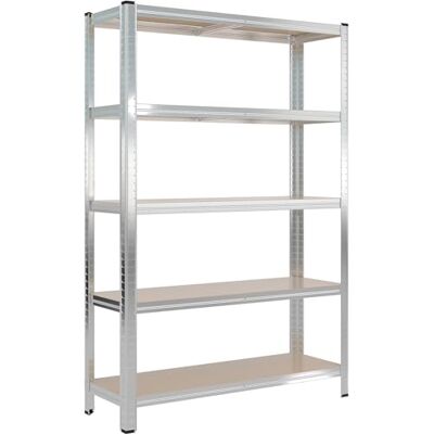 WilTec Rek voor zware lasten, 120 x 40 x 180 cm, totale belasting 875 kg, insteekrek verzinkt van staal, rek met 5 planken, werkplaatskast WilTec Rek voor zware lasten, 120 x 40 x 180 cm, totale belasting 875 kg, insteekrek verzinkt van staal, rek met 5 planken, werkplaatskast