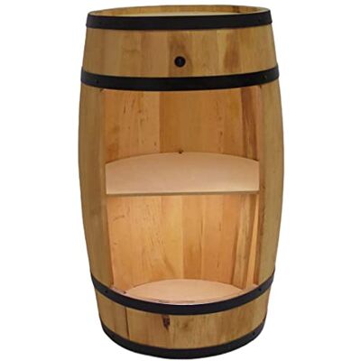 Creative Houten vat met ledverlichting, barkast, opbergkast, fles, alcohol, wijnrek, whisky, bier en dranken, organizer voor alcoholkasten, 80 cm hoog (eiken) Creative Houten vat met ledverlichting, barkast, opbergkast, fles, alcohol, wijnrek, whisky, bier en dranken, organizer voor alcoholkasten, 80 cm hoog (eiken)