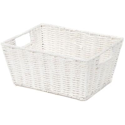 Compactor Etna RAN6544 opbergmand van papier en metaal, geweven, 31 x 24 x 14 cm, wit Compactor Etna RAN6544 opbergmand van papier en metaal, geweven, 31 x 24 x 14 cm, wit