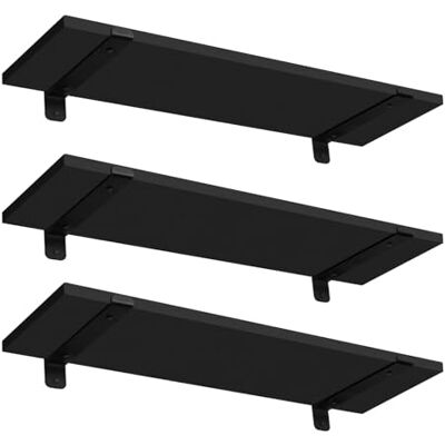 EUGAD Zwevende wandplank, wandrek, 60 cm, zwart, zwevende plank, wandplank, voor woonkamer, keuken, kantoor, badkamer, belastbaar tot 15 kg / niveau EUGAD Zwevende wandplank, wandrek, 60 cm, zwart, zwevende plank, wandplank, voor woonkamer, keuken, kantoor, badkamer, belastbaar tot 15 kg / niveau