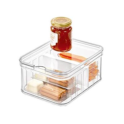InterDesign iDesign opbergdoos voor koelkast, kleine voedselcontainers van BPA-vrij kunststof, bewaardozen voor keuken of kantoor, transparant InterDesign iDesign opbergdoos voor koelkast, kleine voedselcontainers van BPA-vrij kunststof, bewaardozen voor keuken of kantoor, transparant