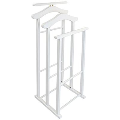 Arredamenti Italia Maxi Bianco Klerenhanger, Hout, 3-Voudige Dragers, Wit Arredamenti Italia Maxi Bianco Klerenhanger, Hout, 3-Voudige Dragers, Wit