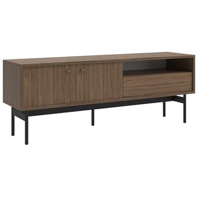 Selsey TV-meubel staand op poten tv-kast met lade plank twee deuren 154 cm Carini Noten Naturel Olar Selsey TV-meubel staand op poten tv-kast met lade plank twee deuren 154 cm Carini Noten Naturel Olar