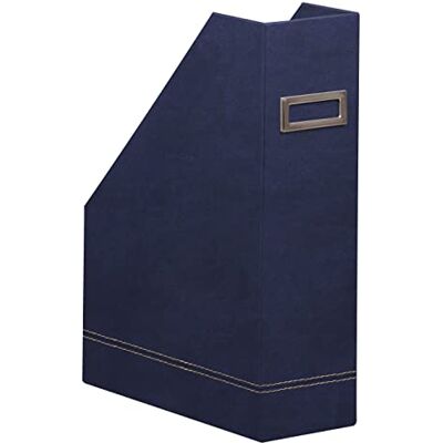Rhodia 194550C tijdschriftenstandaard, nachtblauw, 10 x 25 x 31 cm, oranje – buiten, kunstleer, collectie Home Office rama – organisatie voor kantoor en opslag design Rhodia 194550C tijdschriftenstandaard, nachtblauw, 10 x 25 x 31 cm, oranje – buiten, kunstleer, collectie Home Office rama – organisatie voor kantoor en opslag design