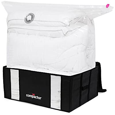 Compactor Overtrek met vacuümzak Black XXL, grote koffer, opbergkast, kleedkamer, verhuisdoos, compatibel met stofzuiger en vacuümpomp, kompres dekbedden, kussens en kleding Compactor Overtrek met vacuümzak Black XXL, grote koffer, opbergkast, kleedkamer, verhuisdoos, compatibel met stofzuiger en vacuümpomp, kompres dekbedden, kussens en kleding