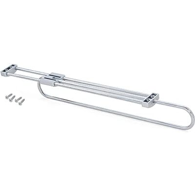 Emuca 7085125 Zelf uittrekbaar kledingrek voor kast, lengte 450 mm, chroom/gelakt aluminium Emuca 7085125 Zelf uittrekbaar kledingrek voor kast, lengte 450 mm, chroom/gelakt aluminium