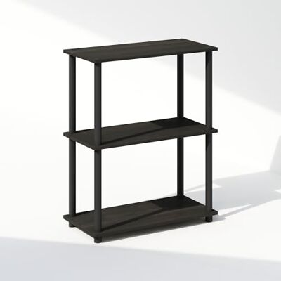 Furinno Turn-N-Tube Compacte multifunctionele standaard met 3 niveaus, plank, boekenkast, espresso/zwart Furinno Turn-N-Tube Compacte multifunctionele standaard met 3 niveaus, plank, boekenkast, espresso/zwart