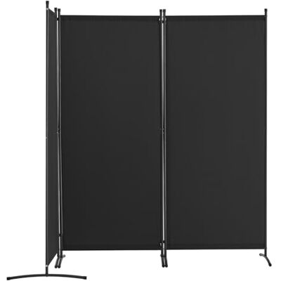 VEVOR Stoffen scheidingswand, opvouwbaar, 3 panelen, privacyscherm voor binnen, voor kantoor, slaapkamer, eetkamer, huis, vrijstaand, 228 x 52 x 184 cm, zwart VEVOR Stoffen scheidingswand, opvouwbaar, 3 panelen, privacyscherm voor binnen, voor kantoor, slaapkamer, eetkamer, huis, vrijstaand, 228 x 52 x 184 cm, zwart
