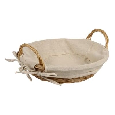 Kesper 17682 Broodmand met textielvoering, kunststof gaas, afneembaar, Ø 23 x H 6 cm, broodmand, serveermand voor thuis en horeca Kesper 17682 Broodmand met textielvoering, kunststof gaas, afneembaar, Ø 23 x H 6 cm, broodmand, serveermand voor thuis en horeca