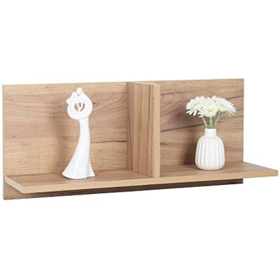 RICOO WM013-EG Wandrek, 70 x 30 x 22 cm, eiken, goud, bruin RICOO WM013-EG Wandrek, 70 x 30 x 22 cm, eiken, goud, bruin