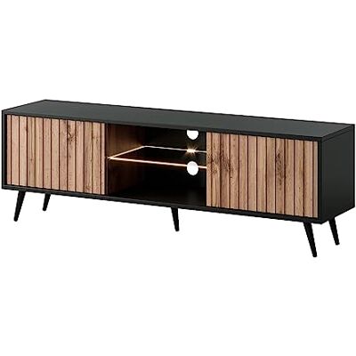Selsey Bello TV-kast melamine zwart 135 cm Selsey Bello TV-kast melamine zwart 135 cm