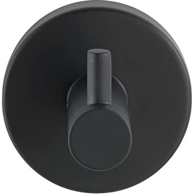 WENKO Uno Bosio Black mat roestvrij staal handdoekhaak, kledinghaak, roestvrij staal, 5,5 x 5,5 x 5,5 cm, mat WENKO Uno Bosio Black mat roestvrij staal handdoekhaak, kledinghaak, roestvrij staal, 5,5 x 5,5 x 5,5 cm, mat