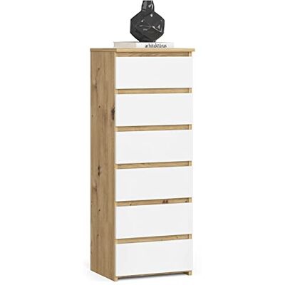 Home Collective Commode met twee laden van 40 cm hoog en 40 cm breed, voor woonkamer, slaapkamer, hal, kast, dressoir, grote opbergruimte, glanzend wit Home Collective Commode met twee laden van 40 cm hoog en 40 cm breed, voor woonkamer, slaapkamer, hal, kast, dressoir, grote opbergruimte, glanzend wit