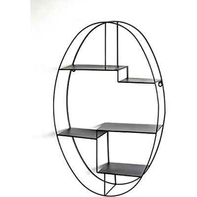 HAKU wandplank zwart, metaal Dim.: L 44 cm x H 71 cm x D 16 cm, Stijl: Modern HAKU wandplank zwart, metaal Dim.: L 44 cm x H 71 cm x D 16 cm, Stijl: Modern