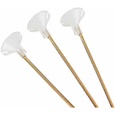 Generic 10 stuks milieuvriendelijke ballonstokken, ballonhouder, houten stokken, herbruikbaar, 30 cm Generic 10 stuks milieuvriendelijke ballonstokken, ballonhouder, houten stokken, herbruikbaar, 30 cm