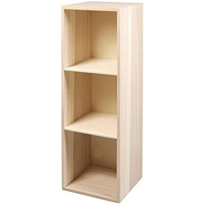 Rayher Open opbergkast met 3 vakken, wandrek van hout, meerdere vakken, 32 x 11 x 8,7 cm, meerkleurig, 62599000 Rayher Open opbergkast met 3 vakken, wandrek van hout, meerdere vakken, 32 x 11 x 8,7 cm, meerkleurig, 62599000