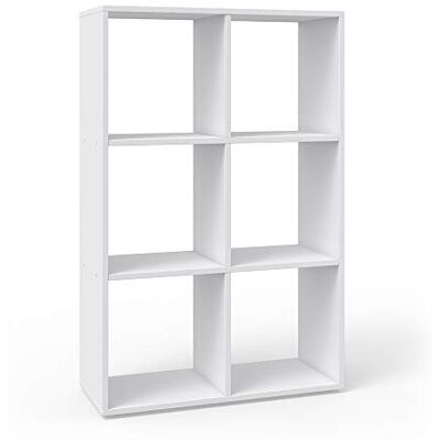 Vicco Ruimteverdeler Karree 6 vakken boekenkast staand rek archiefkast hoge plank opslag plank (wit) Vicco Ruimteverdeler Karree 6 vakken boekenkast staand rek archiefkast hoge plank opslag plank (wit)