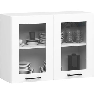 AKORD OLIWIA Hangkast 80 cm met hangglas, 2 legplanken en 2 deuren, keukenkast, inbouwkast, keukenkast, hoge kast, keukenkast, 80 x 58 x 30,5 cm (b x h x d), wit AKORD OLIWIA Hangkast 80 cm met hangglas, 2 legplanken en 2 deuren, keukenkast, inbouwkast, keukenkast, hoge kast, keukenkast, 80 x 58 x 30,5 cm (b x h x d), wit