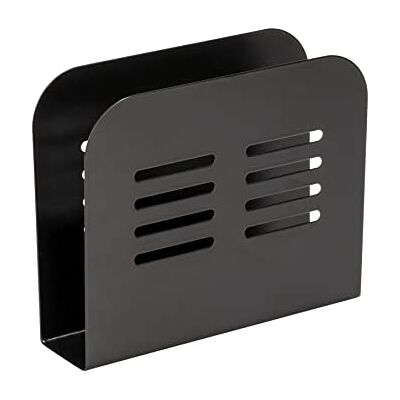 WENKO Baco handdoekhouder voor alle gangbare handdoeken, ideaal voor papieren handdoeken in verschillende decors, gemaakt van gepoedercoat metaal, zwart, 15 x 12,5 x 4 cm WENKO Baco handdoekhouder voor alle gangbare handdoeken, ideaal voor papieren handdoeken in verschillende decors, gemaakt van gepoedercoat metaal, zwart, 15 x 12,5 x 4 cm