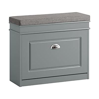 SoBuy FSR82-K-HG Schoenenbank met zitkussen en opbergruimte, schoenenkast Entreekast met schuimkussen met hoge dichtheid, MDF E1 FSC, verborgen opbergdoos, belasting 150 kg, grijs FSR82-K-HG SoBuy FSR82-K-HG Schoenenbank met zitkussen en opbergruimte, schoenenkast Entreekast met schuimkussen met hoge dichtheid, MDF E1 FSC, verborgen opbergdoos, belasting 150 kg, grijs FSR82-K-HG