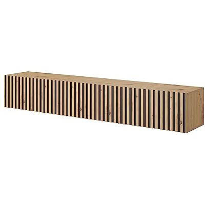 Selsey TV-hangkast Artisan eiken zwart met gelamineerde voorkant Telire 175 cm Selsey TV-hangkast Artisan eiken zwart met gelamineerde voorkant Telire 175 cm