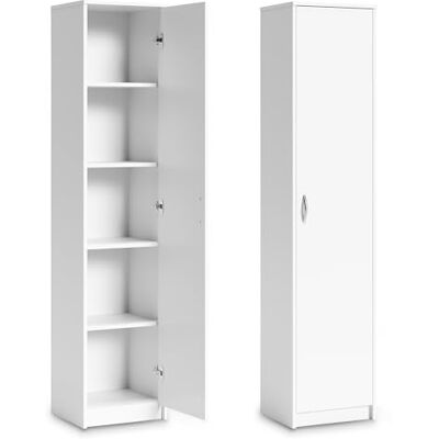 Home Collective Multifunctionele kast, wit, 40 cm, breedte 180 cm, hoogte met vier planken, smalle archiefkast van MDF-hout Home Collective Multifunctionele kast, wit, 40 cm, breedte 180 cm, hoogte met vier planken, smalle archiefkast van MDF-hout