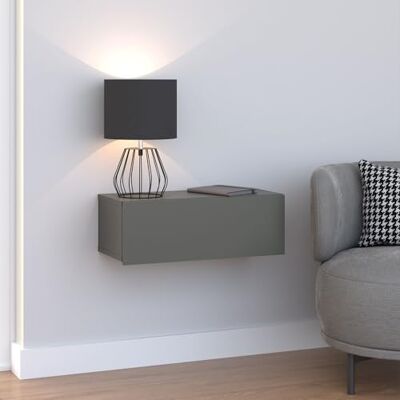 IDIMEX THALA hanglade, nachtkastje met 1 lade zonder handvat, melamine coating, hout, grijs IDIMEX THALA hanglade, nachtkastje met 1 lade zonder handvat, melamine coating, hout, grijs