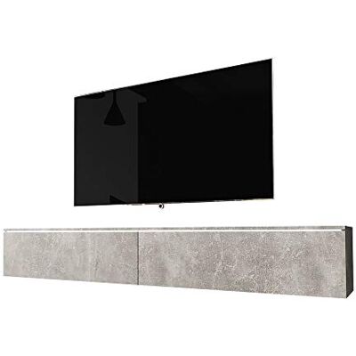Selsey Kane TV-meubel om op te hangen/tv-bank (beton, 180 cm, met led) Selsey Kane TV-meubel om op te hangen/tv-bank (beton, 180 cm, met led)
