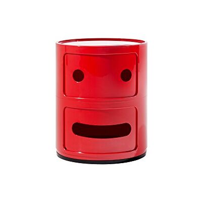 Kartell COMPONIBILI Smile meubels, serieus gezicht, rood, seriegezicht, 40 x 40 x 32 cm, 2 smile-elementen Kartell COMPONIBILI Smile meubels, serieus gezicht, rood, seriegezicht, 40 x 40 x 32 cm, 2 smile-elementen