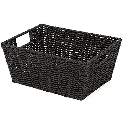 Compactor Etna RAN6543 opbergmand van papier en metaal, geweven, 31 x 24 x 14 cm, zwart Compactor Etna RAN6543 opbergmand van papier en metaal, geweven, 31 x 24 x 14 cm, zwart