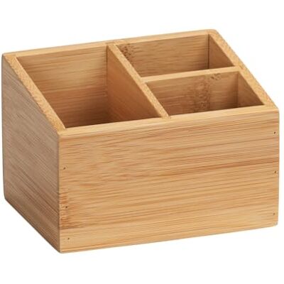 WENKO Opbergbox terra met 3 vakken, van bamboe, Natuurlijke look, 12 x 8,5 x 9 cm WENKO Opbergbox terra met 3 vakken, van bamboe, Natuurlijke look, 12 x 8,5 x 9 cm