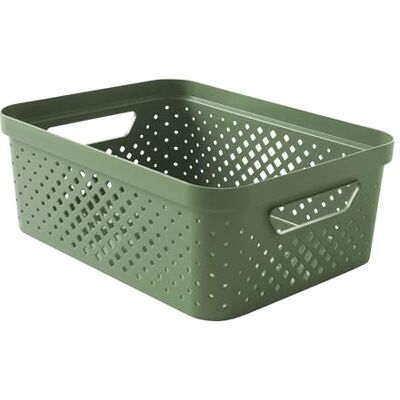 Sundis Pixel, opbergmand, 10 l, van gerecycled saliegroen, kunststof, stapelbaar, ideaal voor badkamer, slaapkamer, decoratie of kantoor Sundis Pixel, opbergmand, 10 l, van gerecycled saliegroen, kunststof, stapelbaar, ideaal voor badkamer, slaapkamer, decoratie of kantoor