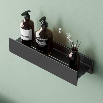 Mai & Mai Almelec Wandrek, wandrek, wandrek, doucheplank, om neer te zetten, voor badkamer, keuken, slaapkamer, matzwart, 40 × 11 × 8 cm, Reglo-03 Mai & Mai Almelec Wandrek, wandrek, wandrek, doucheplank, om neer te zetten, voor badkamer, keuken, slaapkamer, matzwart, 40 × 11 × 8 cm, Reglo-03