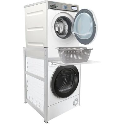 QUICK STAR Wasmachinerek 74 x 65 x 111 cm met lade, wit QUICK STAR Wasmachinerek 74 x 65 x 111 cm met lade, wit